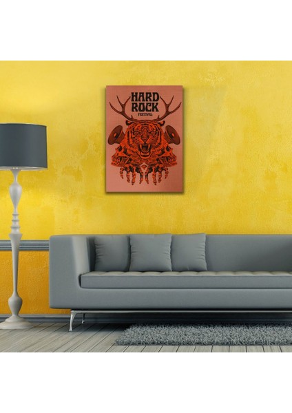 Rock Festival Afişi Kanvas Tablo 50 x 70 fiyatları