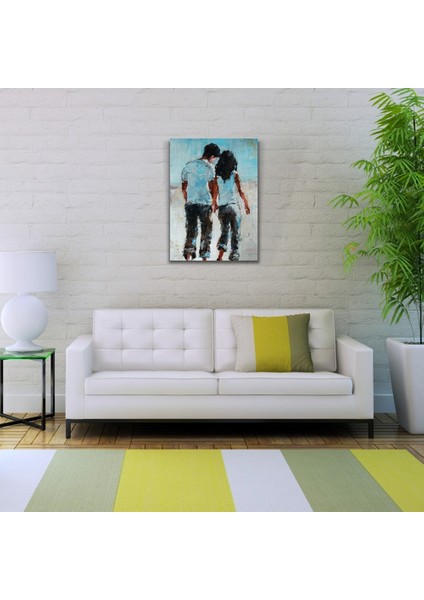 Elele Yürüyen Sevgililer Yağlıboya Kanvas Tablo 50 x 70 fiyatları