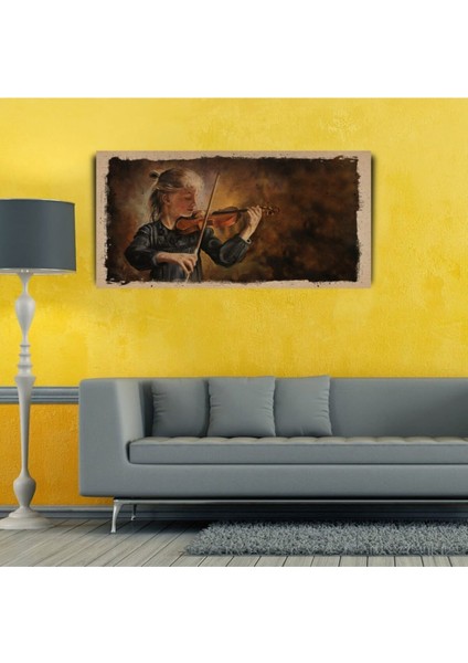 Kemancı Kız Canvas Tablo (60X120) modelleri