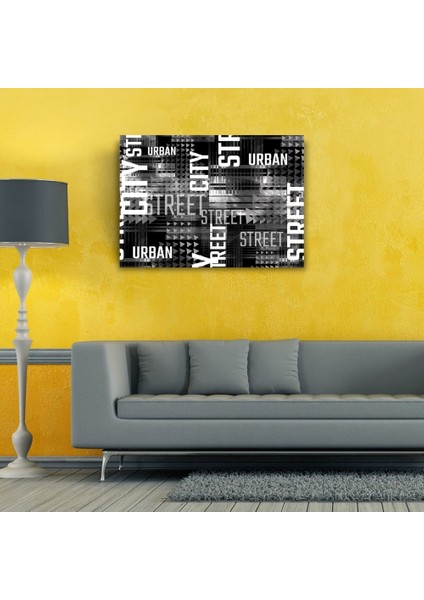 City Street Siyah Beyaz Poster Kanvas Tablo 50 x 70 fiyatları