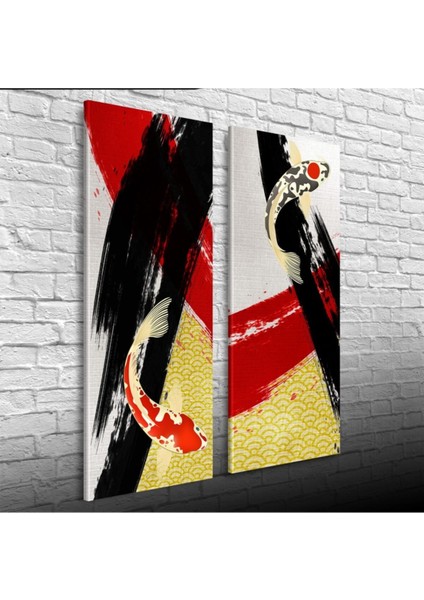 Ying Yang Iki Parça Canvas Tablo (30X70) fiyatları