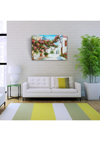 Sarmaşık ve Köy Evleri Yağlıboya Kanvas Tablo 50 x 70 fiyatları