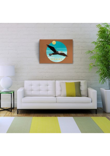 Kartal Figürü Kanvas Tablo 50 x 70
