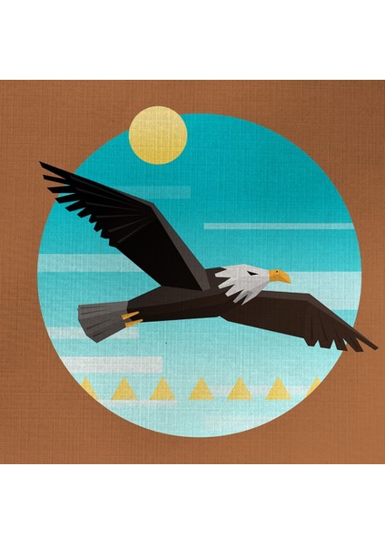 Kartal Figürü Kanvas Tablo 50 x 70 fiyatları