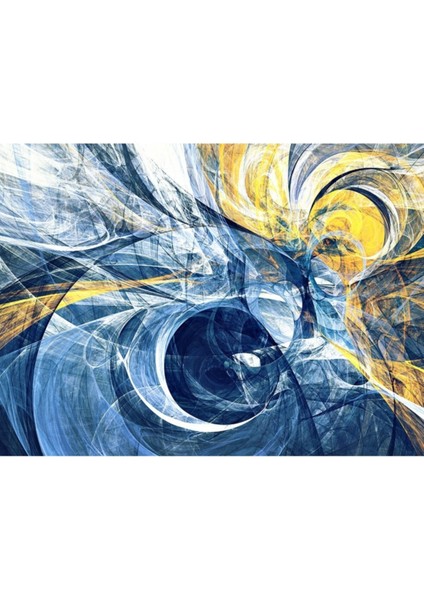 Sarı Lacivert Gece Canvas Tablo (50X70) fiyatları