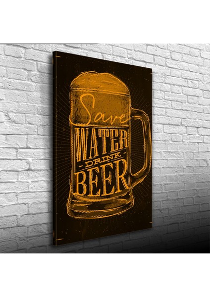 Water Drink Sarı Siyah Poster Kanvas Tablo 50 x 70 modelleri