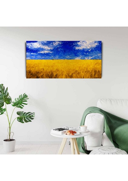 Buğday Tarlası ve Mavi Gökyüzü Kanvas Tablo 60 x 120 fiyatları