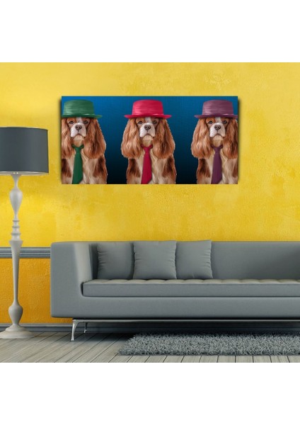 Sevimli Köpekler Kanvas Tablo 60 x 120 modelleri