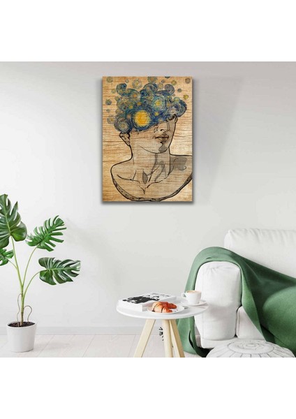 Soyut Büst Resmi , Kahve Rengi Tonlarda Kanvas Tablo 50 x 70 fiyatları