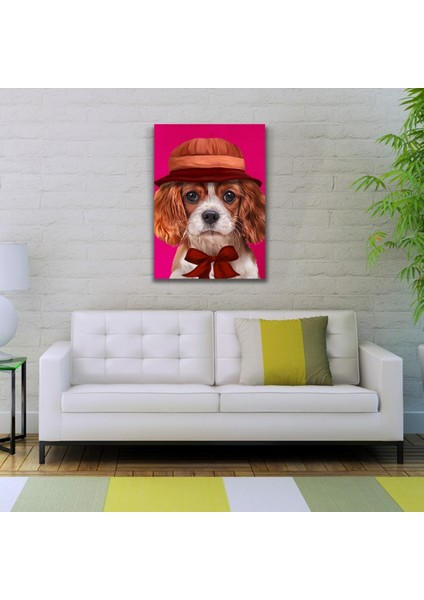 Şapkalı Köpek Kanvas Tablo 50 x 70 fiyatları
