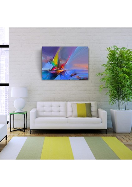 Soyut Yelkenli Canlı Renkler Yağlıboya Kanvas Tablo 50 x 70 fiyatları