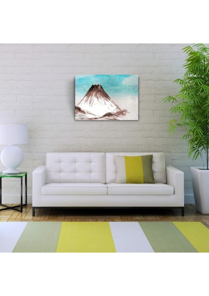 Etekleri Karlı Yanardağ Yağlıboya Kanvas Tablo 50 x 70 fiyatları