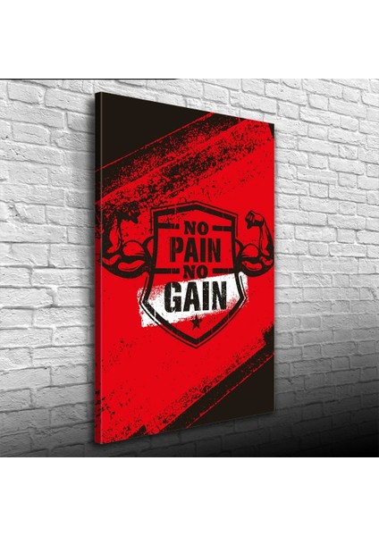 No Pain No Gain Poster Kanvas Tablo 50 x 70