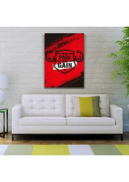 No Pain No Gain Poster Kanvas Tablo 50 x 70 fiyatları