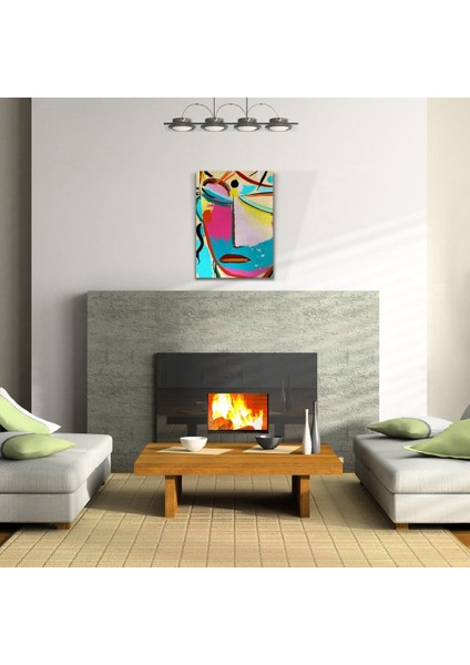 Soyut Kadın Portresi , Pastel Renklerde Kanvas Tablo 50 x 70 fiyatları