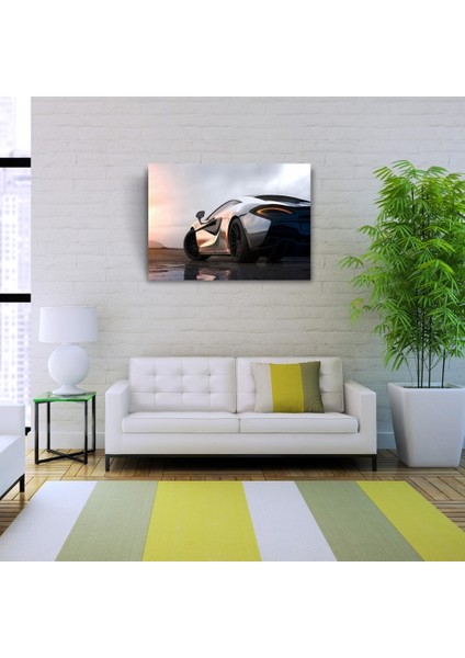 Gri Spor Araba Kanvas Tablo 50 x 70 fiyatları