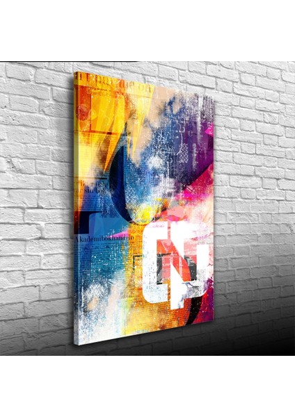 Turuncu Mavi ve Kırmızı Tonlarda Poster Kanvas Tablo 50 X70 modelleri