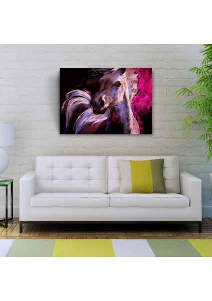 Beyaz At Yağlıboya Kanvas Tablo 50 x 70 fiyatları
