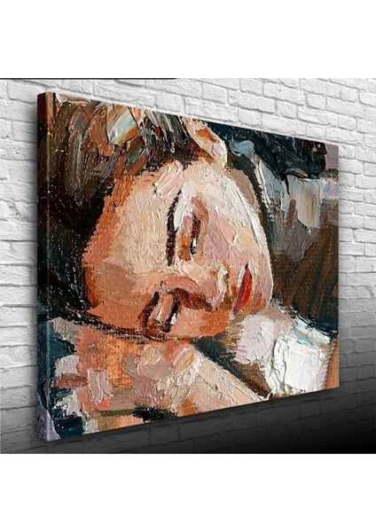 Yağlı Boya Kadın Portresi Kanvas Tablo 50 x 70