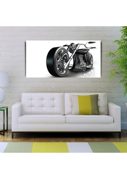 Futuristik Siyah Motosiklet Kanvas Tablo 60 x 120 fiyatları