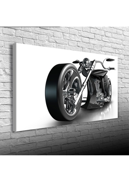 Futuristik Siyah Motosiklet Kanvas Tablo 60 x 120 modelleri