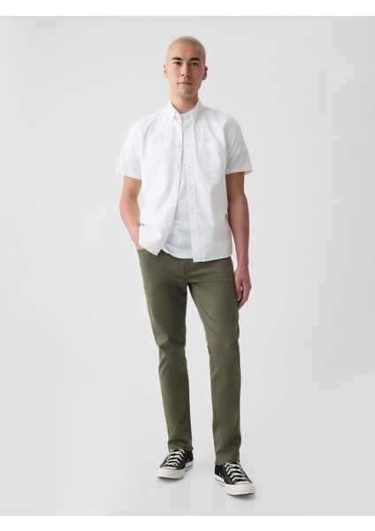 Erkek Haki Gapflex Slim Fit City Max Jean Pantolon