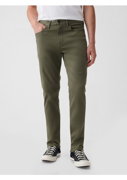 Erkek Haki Gapflex Slim Fit City Max Jean Pantolon