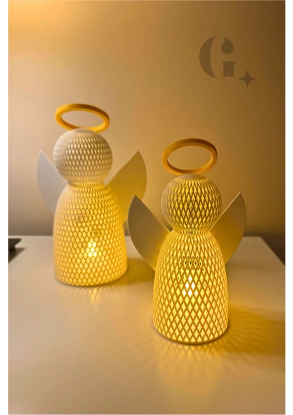 Ikili Koruyucu Melek Figürü LED Mumlar ile Birlikte fiyatları