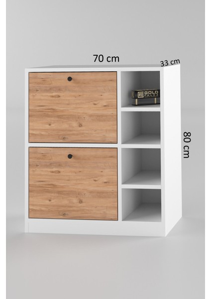 Kahve Köşesi Mutfak Rafı Çok Amaçlı Dolap Mutfak Stand Mutfak Bango Beyaz Atlantik Çam fırsatları