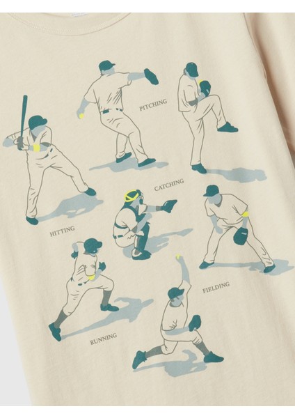 Erkek Çocuk Bej Grafikli T-Shirt fiyatları