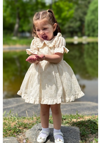 Kız Bebek Elbise Kız Çocuk Elbise Doğum Günü Parti Düğün Elbise Dantelli Kısa Kol astarlı elbise fiyatları