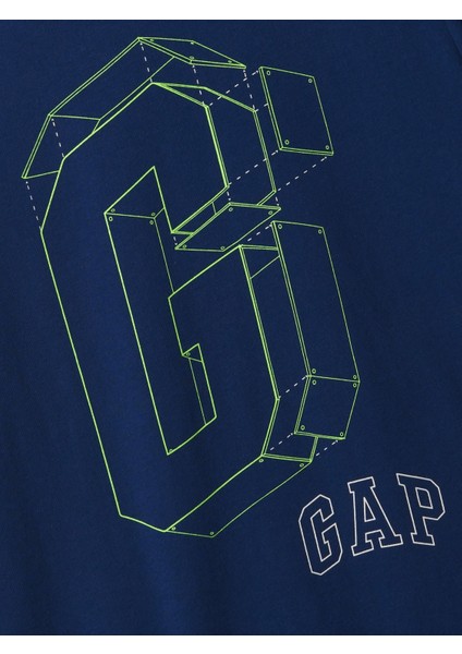 Erkek Çocuk Lacivert Gap Logo Grafikli T-Shirt fiyatları