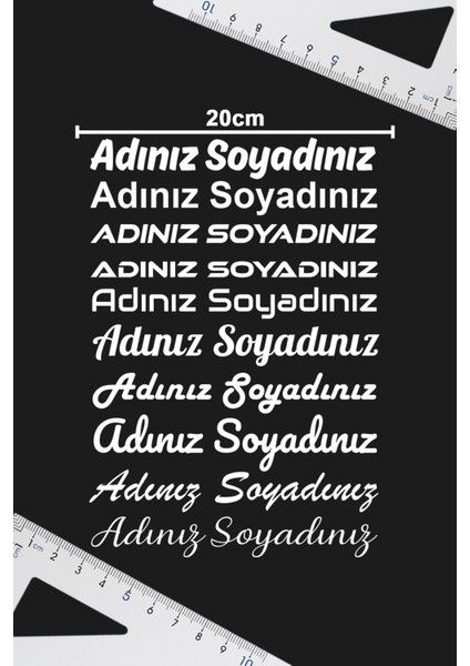 Ad Soyad Sticker - Isim Sticker - Isim Soyisim Sticker - Oto Sticker - Araba Sticker - Araç Sticker fiyatları