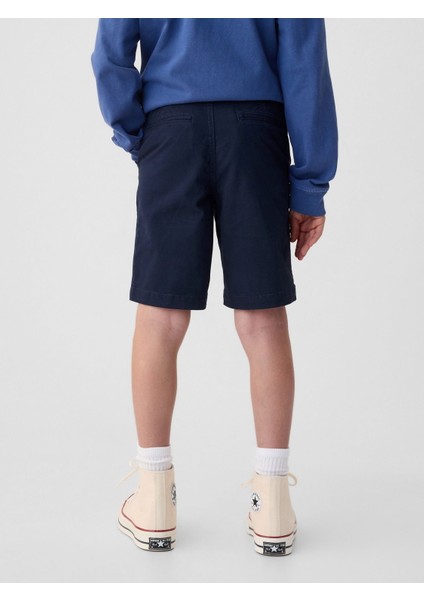 Erkek Çocuk Lacivert Cepli Uniform Bermuda Washwell™ Şort