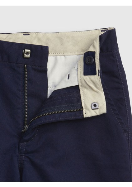 Erkek Çocuk Lacivert Cepli Uniform Bermuda Washwell™ Şort
