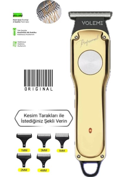 UltraNova Çok Renkli Şarjlı Erkek Bakım Seti, Islak ve Kuru Kullanım, Profesyonel Tıraş Makinesi