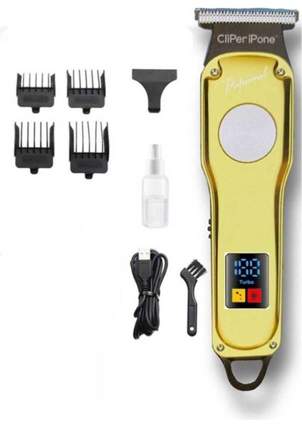 00086 Profesyonel Sakal Ense Çizim Epilasyon Öncesi Dijital Göstergeli Tıraş Makinesi