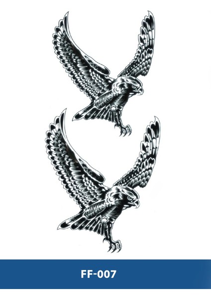 FF-007 Orta Boy Kartal Desen Geçici Dövme-Tatto