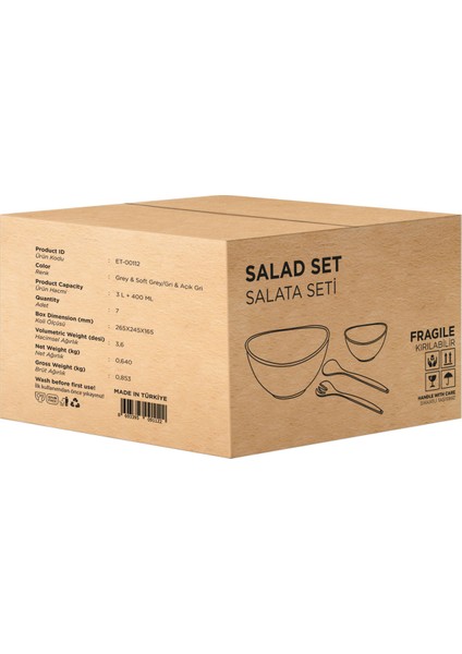 L469-L468X4-L491 Salata Seti - Gri