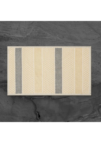 Soft Frodo Natürel 2'li Banyo Paspası - Antrasit - 60X100 cm + 50X60 cm modelleri