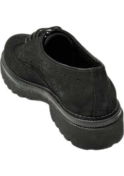 Classwood 2002 Eva Yüksek Taban Hakiki Deri Erkek Günlük Ayakkabı Nubuk Siyah fırsatları