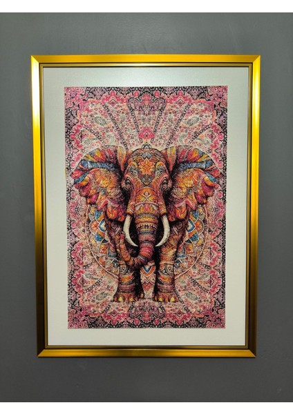 Çerçeveli Duvar Halısı Ipek Kadife Tablo Özel Tasarım 55X75CM Hediye Paketi ile
