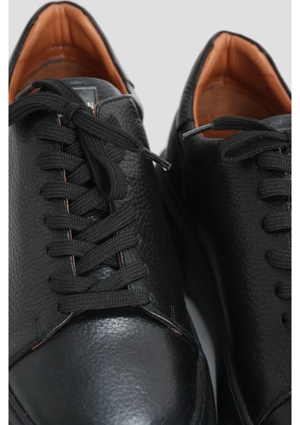 Tommy Siyah Erkek Deri Sneaker Ayakkabı modelleri