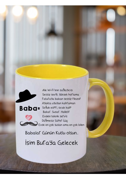 "evde En Çok Susan Ama En Çok Bilen Baba" Babalar Günü Için Kişiye Özel Kupa Bardak fiyatları