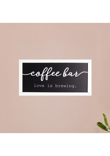 Deco Coffee Duvar Panosu - Siyah - 40X20 cm