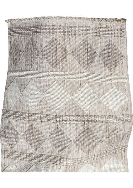 Agra Cyan Modern Iskandinav Desenli Halı - Gri - 160x230 Cm