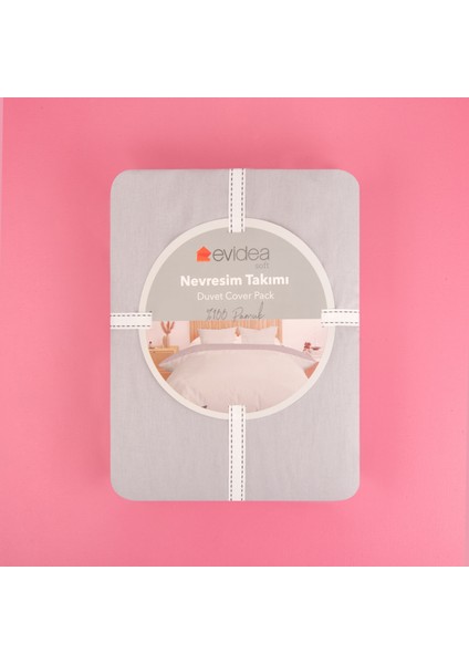 Soft Çift Renkli Çift Kişilik Nevresim Takımı - Bej / Taş