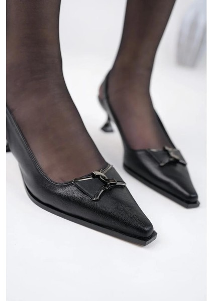 PS-31980 Kadın 4 cm Arkası Açık Ayakkabı modelleri