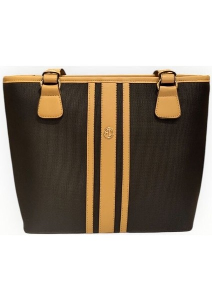 Kadın Omuz Çantası Siyah Bej