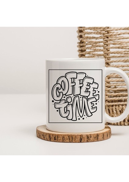 Coffee Time Baskılı Kupa Bardak